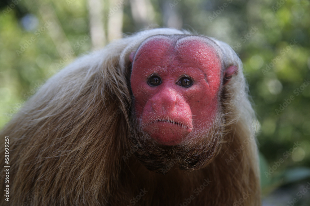 Fototapeta premium Uakari monkey, Cacajao calvus,