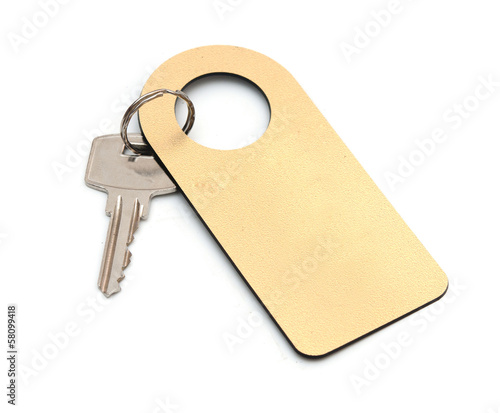 isolated key with a label on a white background