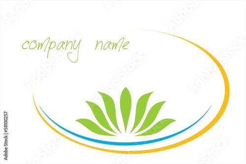 Fototapeta Naklejka Na Ścianę i Meble -  water lily , Buddha, Eco friendly business logo design
