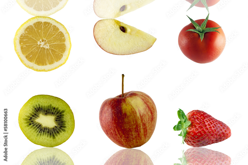 Limone, Mela, Pomodoro, Kiwi e Fragola Limone, Mela, Pomodoro, Kiwi e Fragola