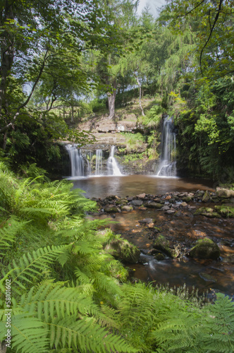 lumb falls waterfall near to hebden bridge in yorkshire