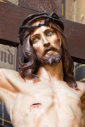 Antwerp -  Jesus on the cross from Joriskerk photo