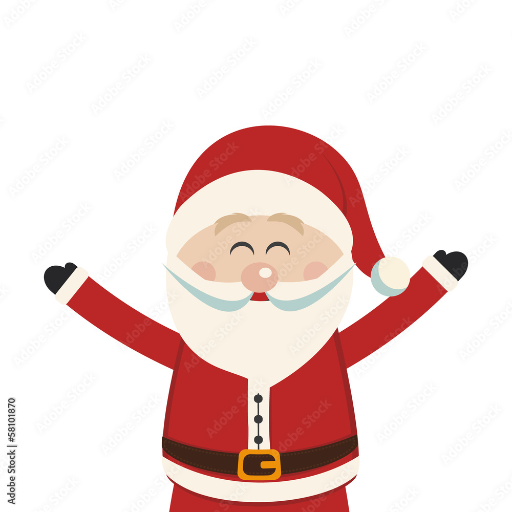 santa claus happy wave hands isolated santa claus happy wave hands isolated