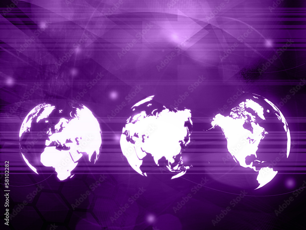 world map technology style..