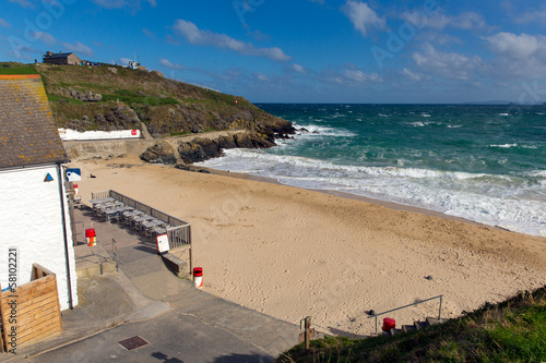 Porthgwidden beach St Ives Cornwall England blue sea photo