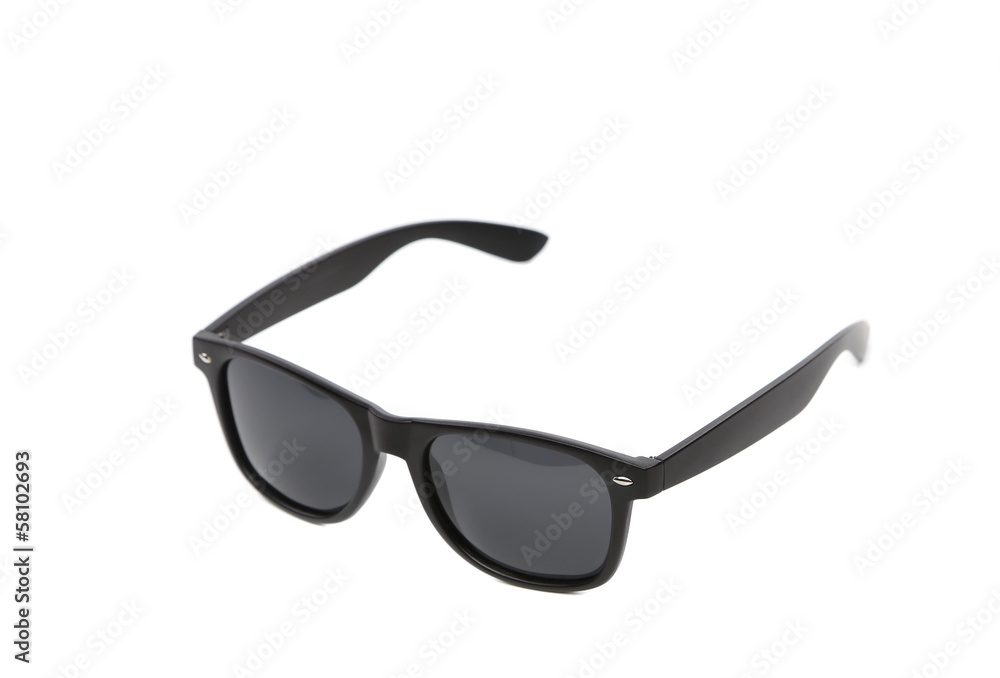 Black sun glasses. Black sun glasses.