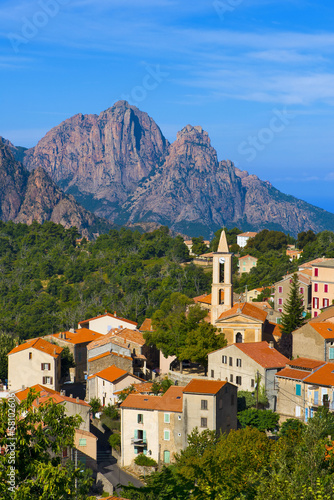 corsica, porto area : evisa village photo