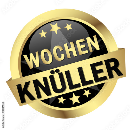 Button mit Banner " WOCHENKNÜLLER "