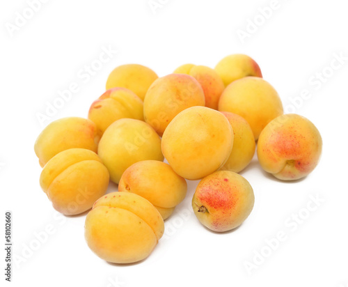 Bunch of ripe apricots.