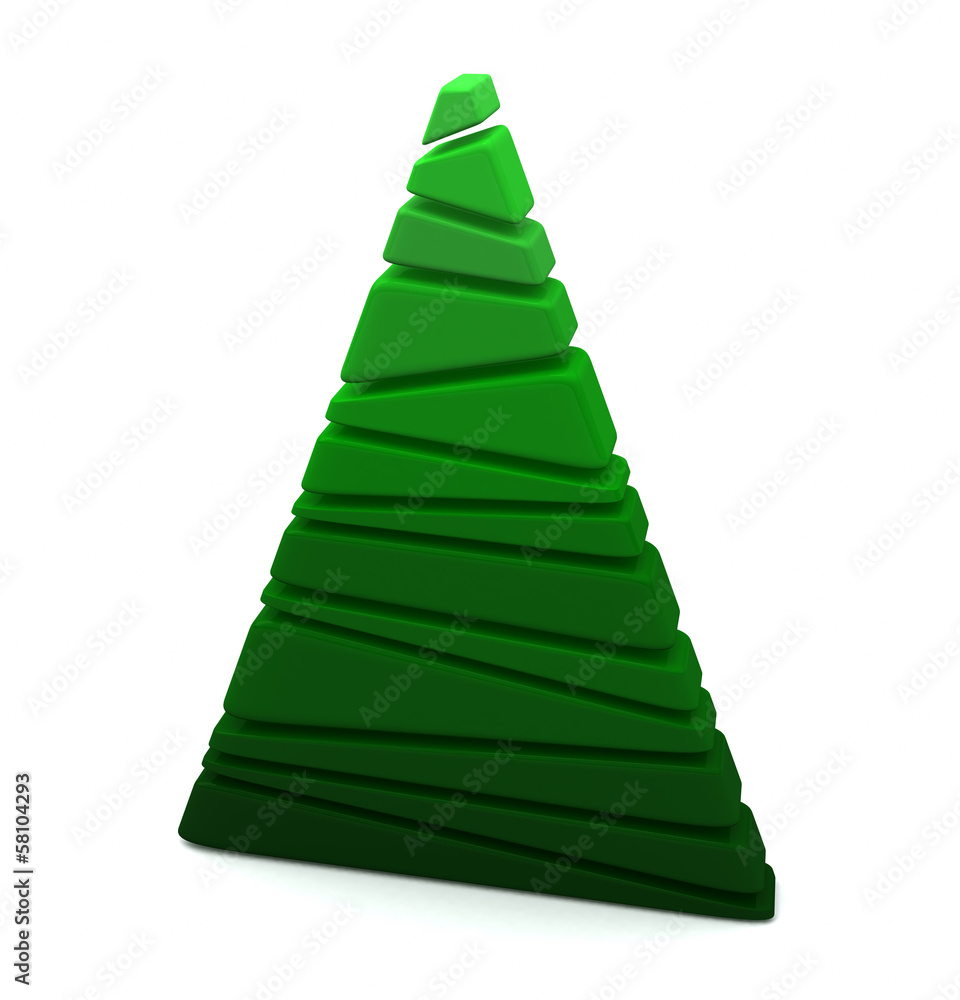 Abstract green Christmas tree 3d Abstract green Christmas tree 3d