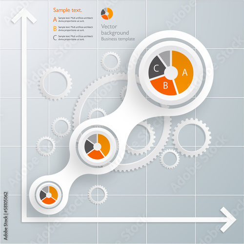 Infographics Vector Background Combination Chart