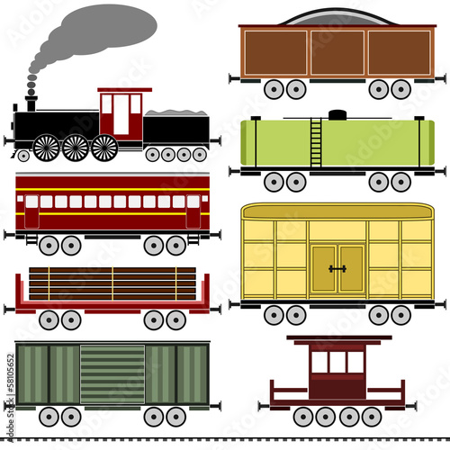 Steam Locomotive Train Set