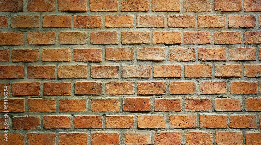 Obraz premium Red brick wall texture background