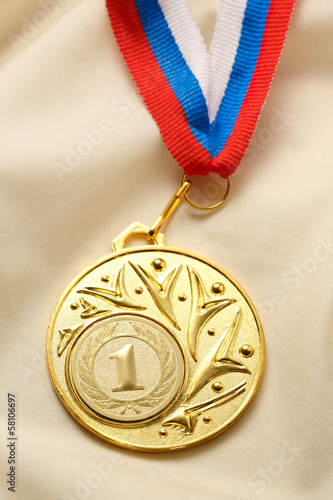 Metal medal first place