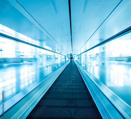 escalator  interior of airport