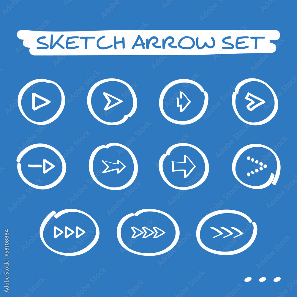 Sketch arrow set Sketch arrow set