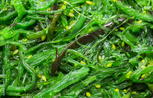 background seaweed salad