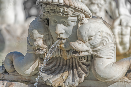 Fotografia Roma, fontana del Moro (part.)