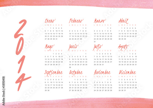 2014 Spanish calendar