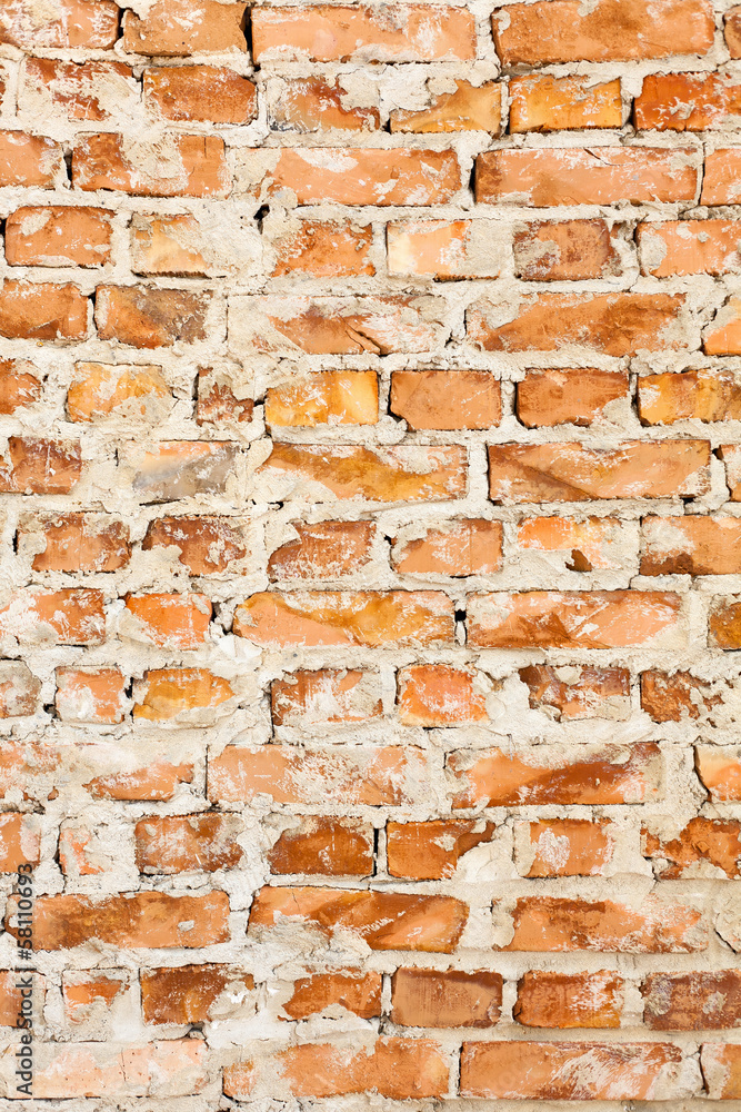 Fototapeta premium Old red brick wall backgrounds