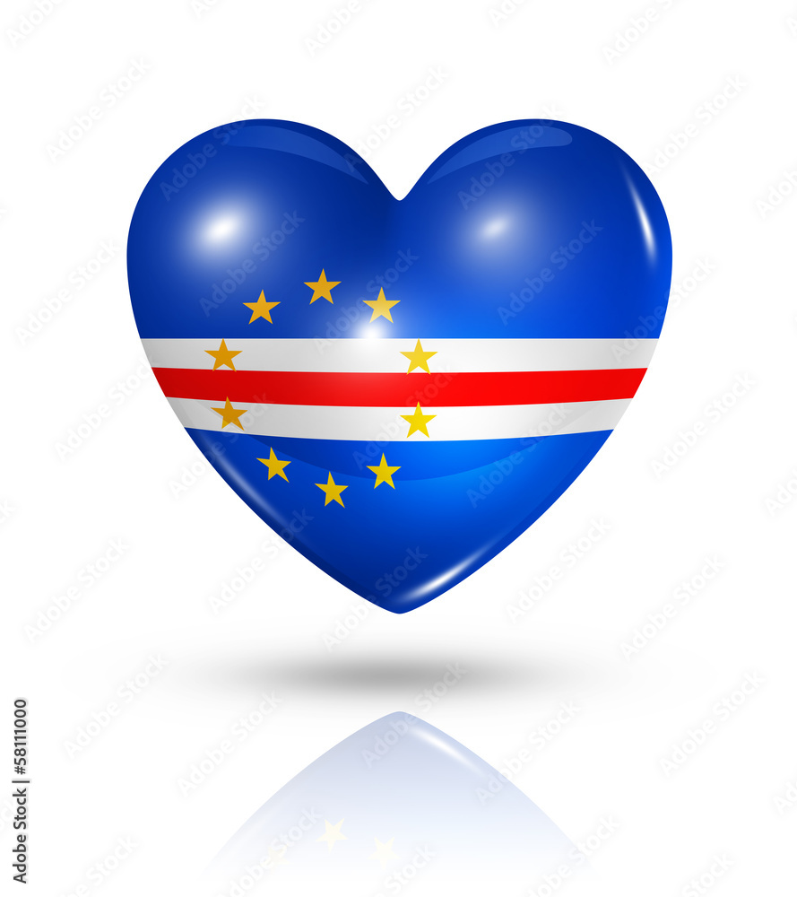 Love Cape Verde, heart flag icon Love Cape Verde, heart flag icon