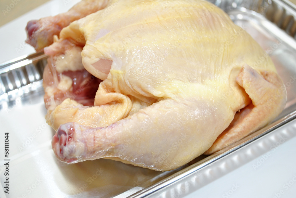 Close-Up of Raw Poultry Ready for the Oven Close-Up of Raw Poultry Ready for the Oven