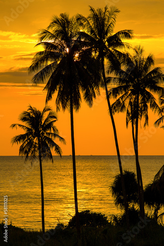 Beautiful sunset  Thailand.