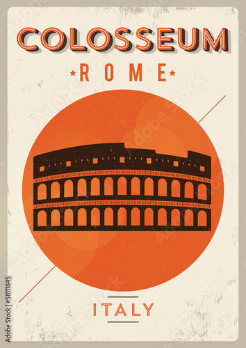 Vintage Colosseum Poster