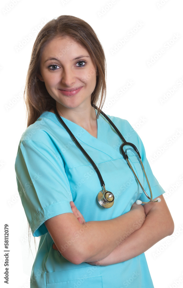 Portrait einer lächelnden Krankenschwester Portrait einer lächelnden Krankenschwester