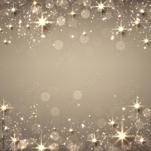 Christmas golden starry background.