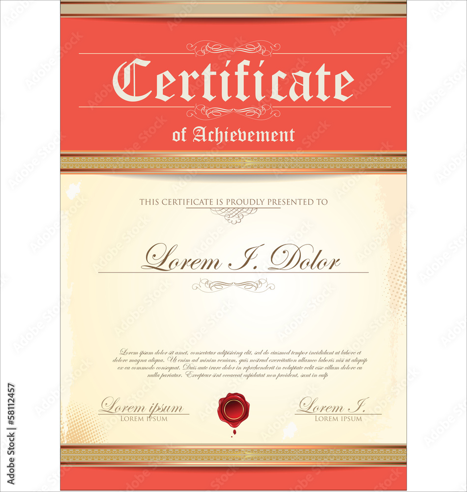 Certificate template