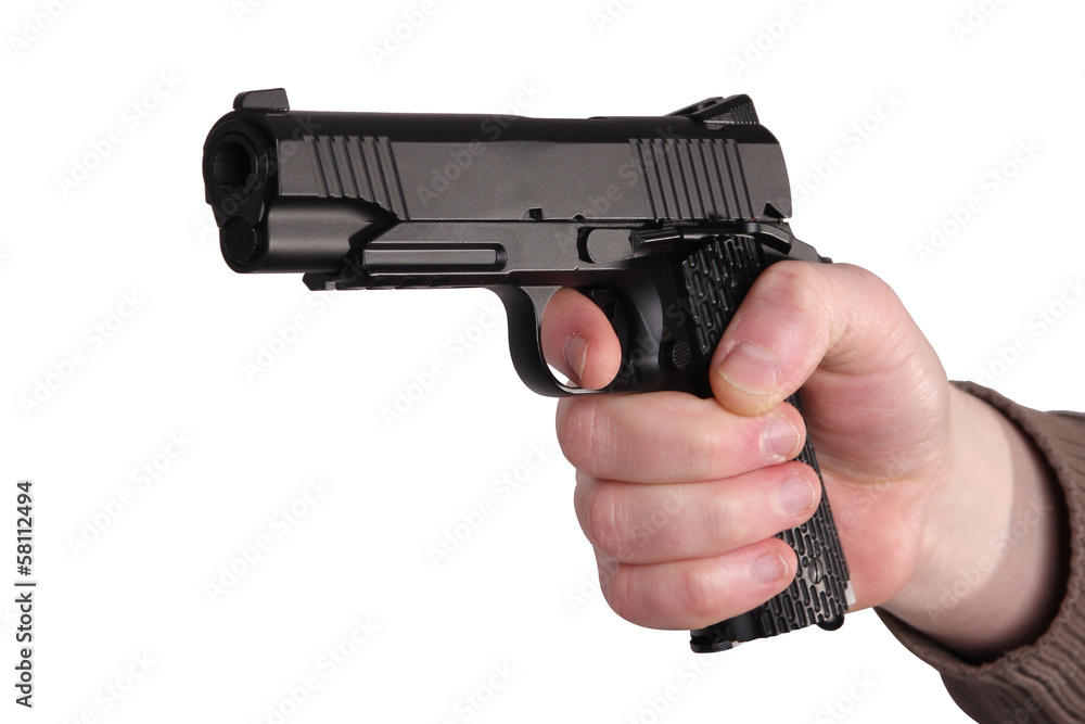 gun in hand gun in hand