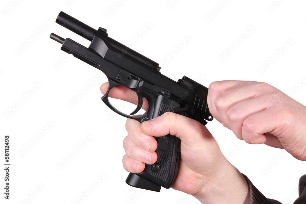gun in hand gun in hand