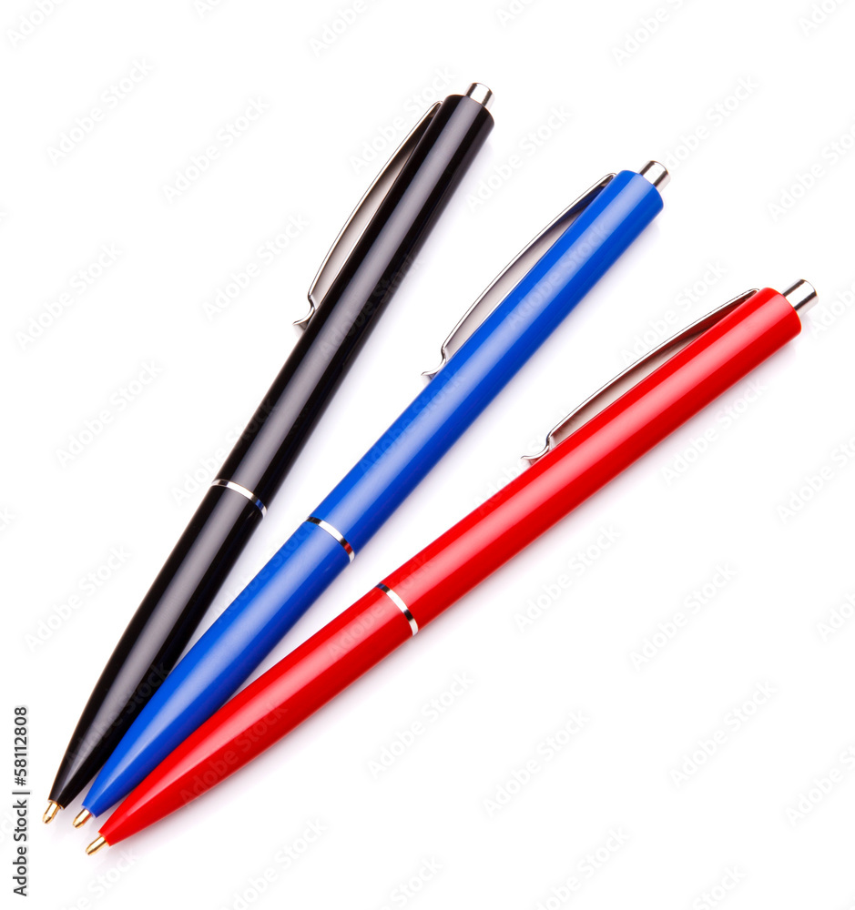 Ballpoint pen isolated on white background cutout Ballpoint pen isolated on white background cutout