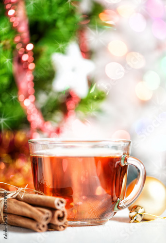 Christmas tea and cinnamon