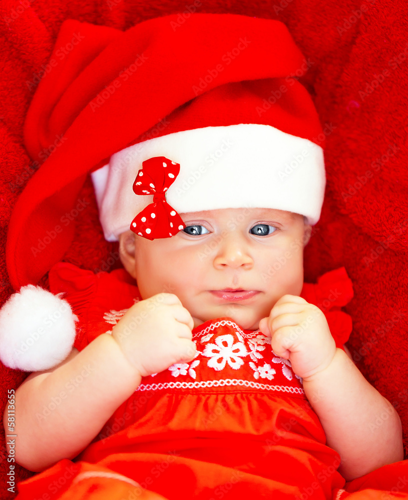 Baby girl celebrate Christmas Baby girl celebrate Christmas