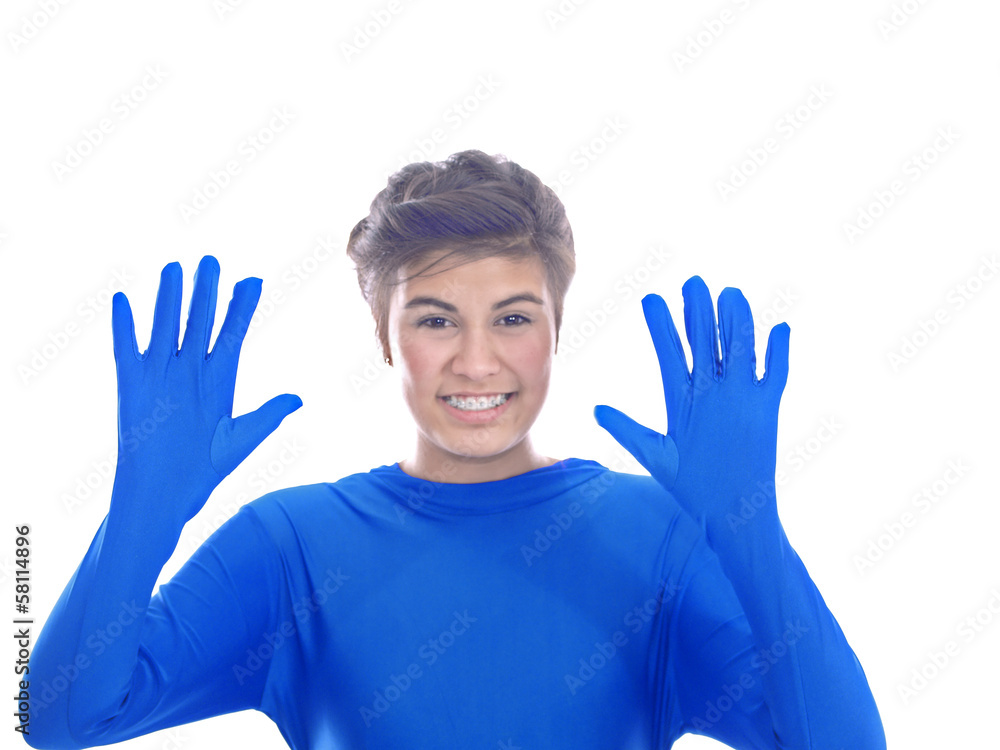 mädchen in blauer kleidung mädchen in blauer kleidung