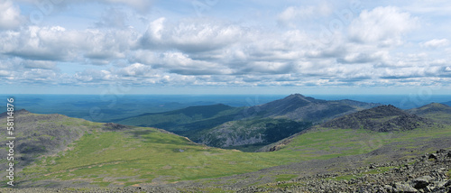 Panorama of Iov plateau from Konzhakovsky Rock Mount, Russia