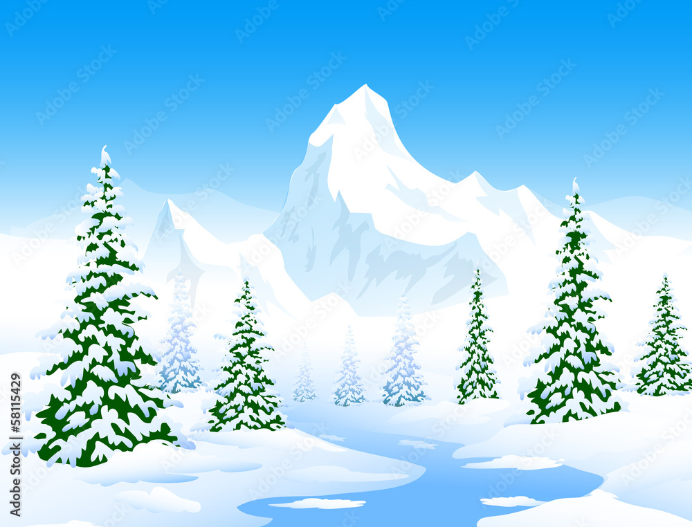 Winter Landscape -vector
