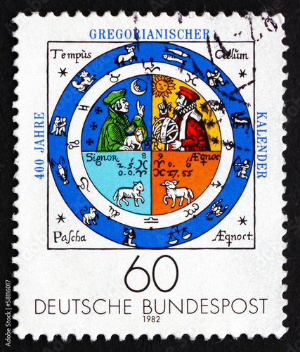 Postage stamp Germany 1982 Calendar Illumination