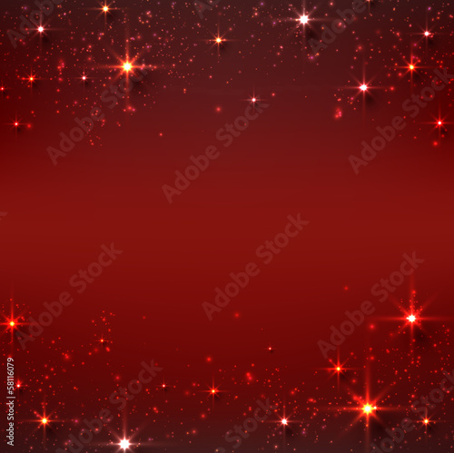 Christmas red starry background.