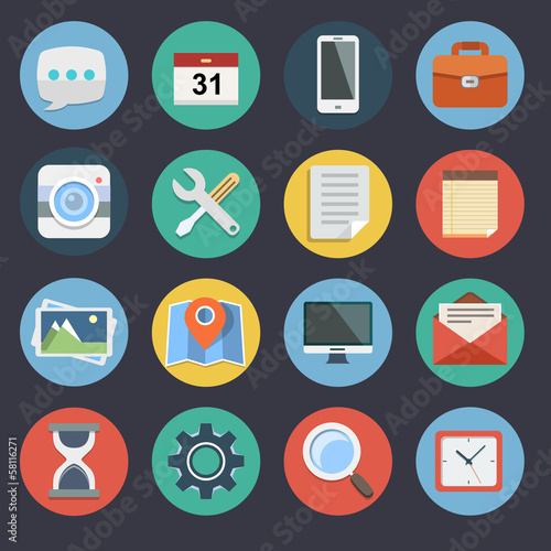 Flat Icons for Web and Applications Set 1