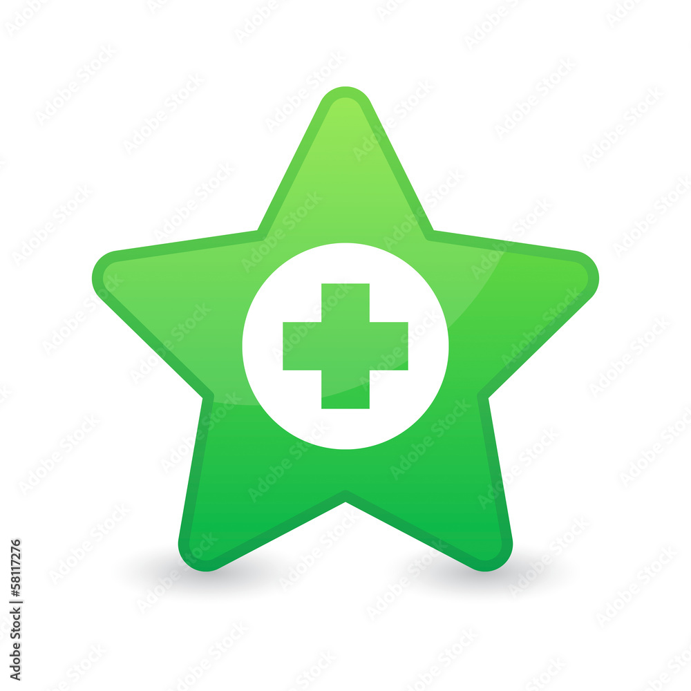 Obraz premium Star with icon