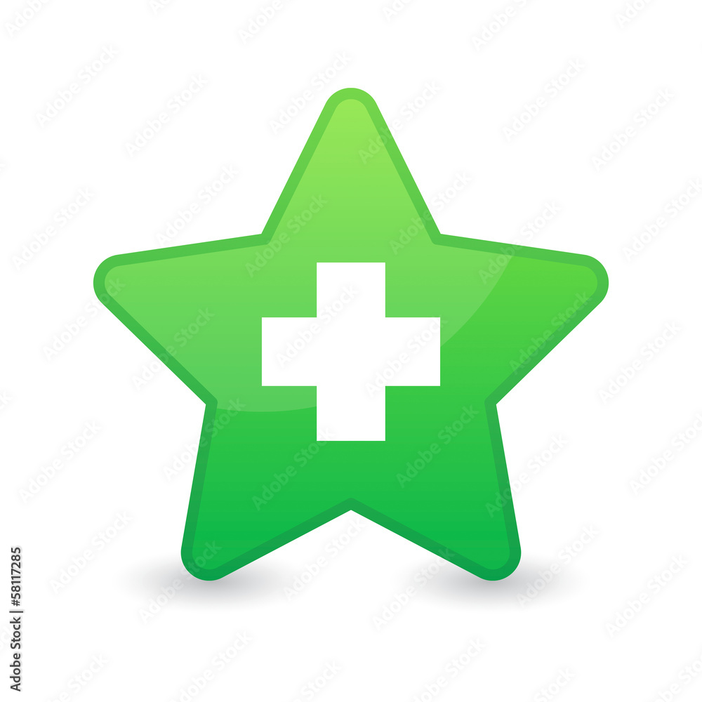 Obraz premium Star with icon