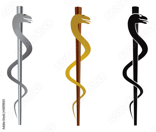 Rod of Asclepius Vector Illustration