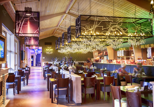 Canvas Print restaurant with stylish decoration