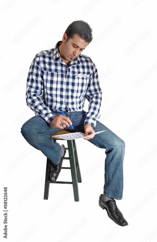 Thinking young man. Thinking young man.