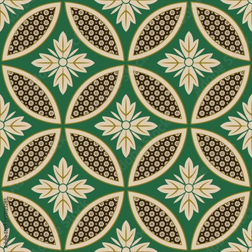 seamless japanese interlocking circles pattern