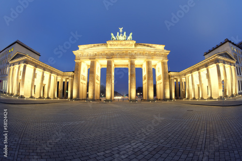 Brandenburger Tor (Brandenburg Gate) panorama in Berlin, Germany