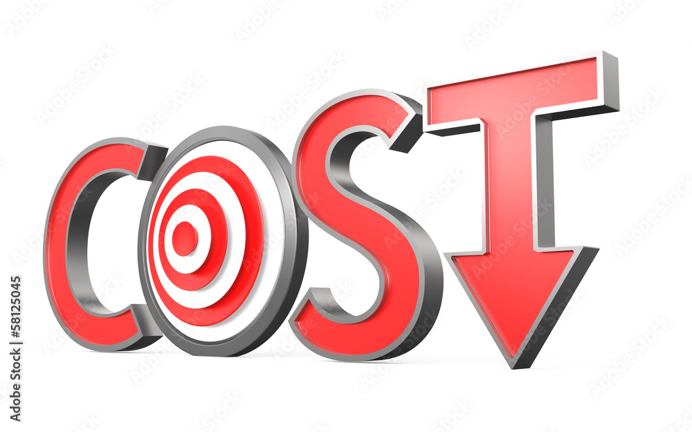 Cost down concept with clipping path StockIllustration Adobe Stock